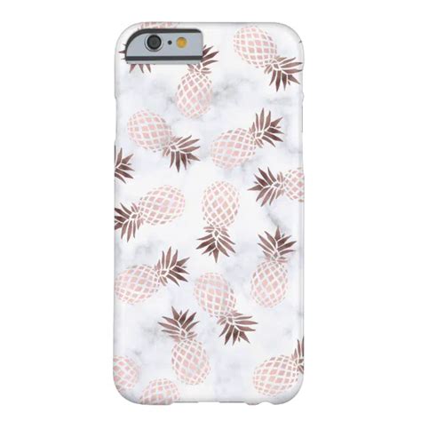 Elegant Modern White Marble Rose Gold Pineapple Case Mate Iphone Case