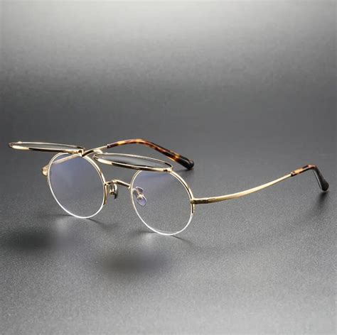 Gafas Con Montura Redonda De Titanio Puro Para Hombre Y Mujer Lentes