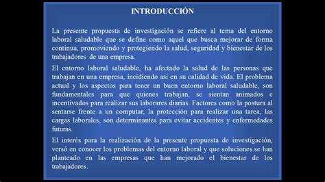 Introduccion De Una Investigacion