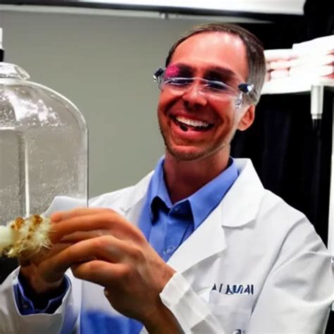 A Scientist Shows Off His Captive Live Specimen That Stable Diffusion