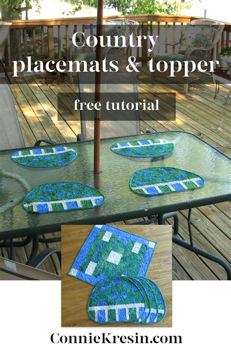 Country Placemats And Table Topper Tutorial Placemats Quilted