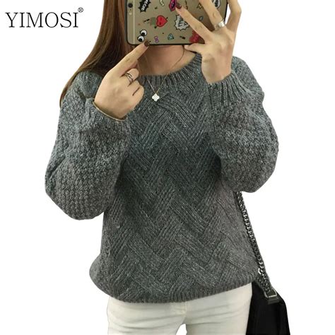 Autumn Winter Women Sweater 2018 Casual Long Sleeve Plaid Pullover