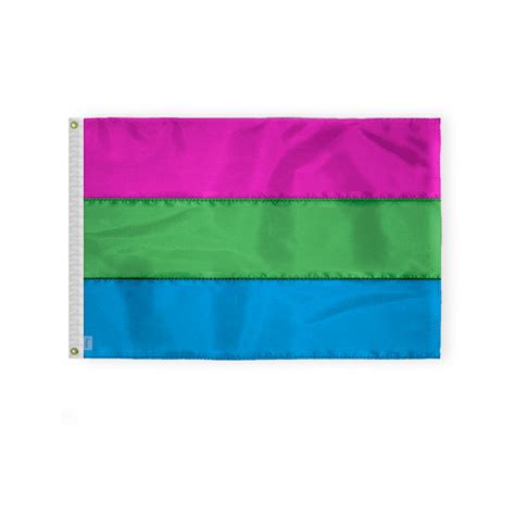 Agas Polysexual Embroidered Pride Flag 3x5 Ft Sewn 200d Nylon