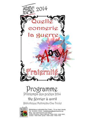 Calam O Programme Printemps Des Po Tes