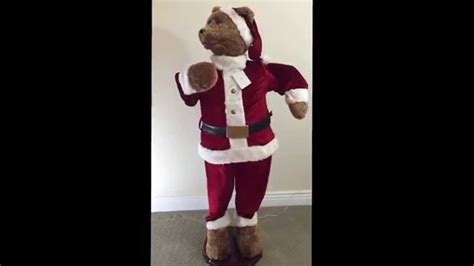 Gemmy 5 Ft Animated Singing And Dancing Santa Claus Christmas Bear