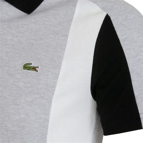 Lacoste Golf Polo Shirt Silver Chine Black White Scottsdale Golf