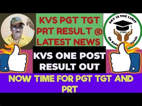 Kvs Declared Result Now It S Time For Kvs Pgt Tgt Prt Result