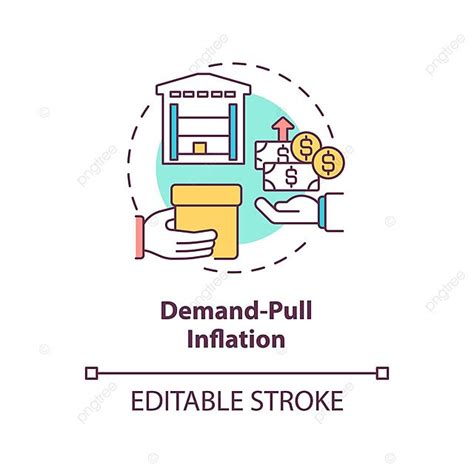 Demand Pull Inflation Concept Icon Economic Inflation Excess Vector