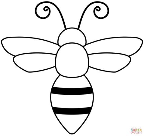 Bee Coloring Page Free Printable Coloring Pages