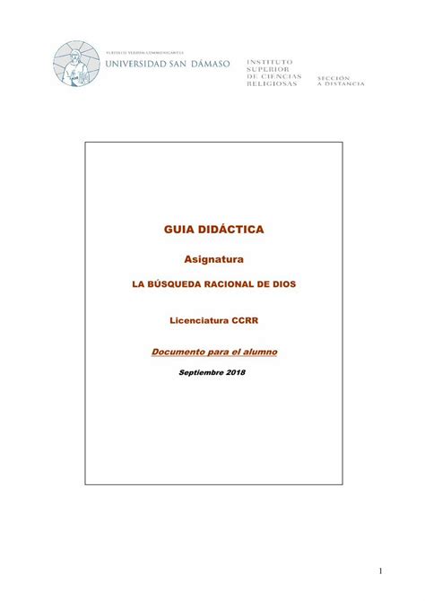 PDF Guía Didáctica La búsqueda racional de Dios primero que es