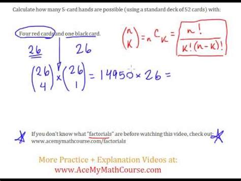 Combination Combinatorics Probability Cards Word Problem 4 YouTube