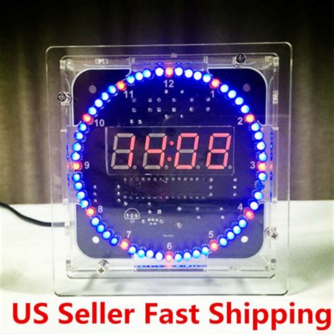 Diy Pcb Circuit Board Digital Led Electronic Clock Alarm Kits 6 Digit