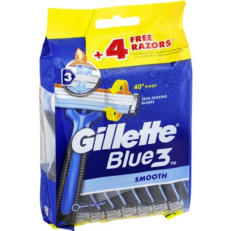 Gillette Blue Iii Disposable Razors Pack Each Woolworths