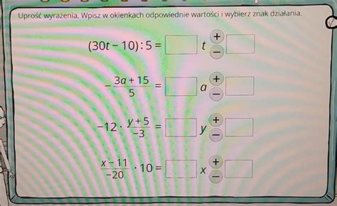 O Upro Wyra Enia Wpisz W Okienkach Odpowiednie Warto Ci I Wybierz