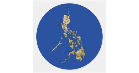 Philippines Map Sticker | Zazzle