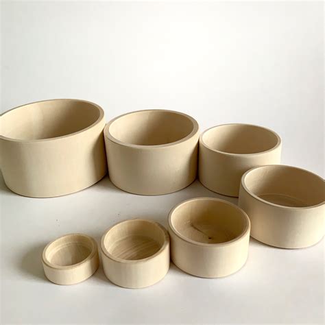 Wooden Nesting Bowls Montessori Toy Wood Stacking Cups - Etsy