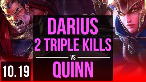 DARIUS Vs QUINN TOP 2 9M Mastery Points 2 Triple Kills KDA 11 0 3