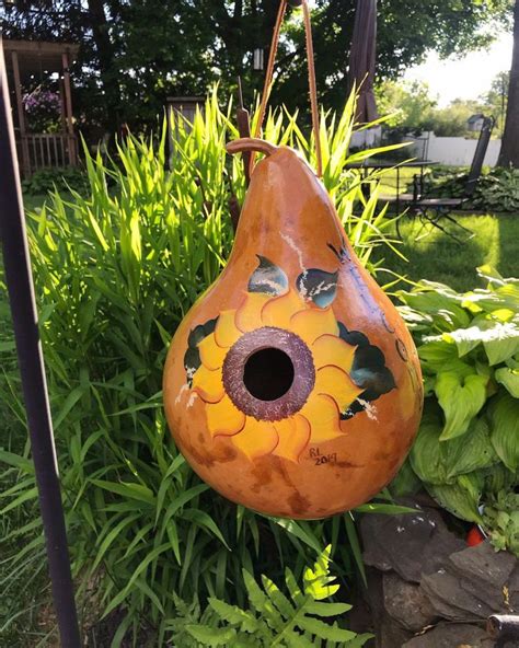 Gourd Birdhouse Unique Birdhouse Hand Painted Gourd Etsy Hand