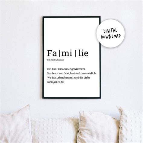 Affiche de définition de la famille téléchargement numérique Etsy France