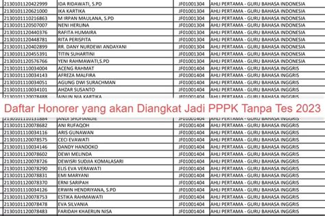 ALHAMDULILLAH Nama Honorer Yang Akan Diangkat Jadi PPPK TANPA TES