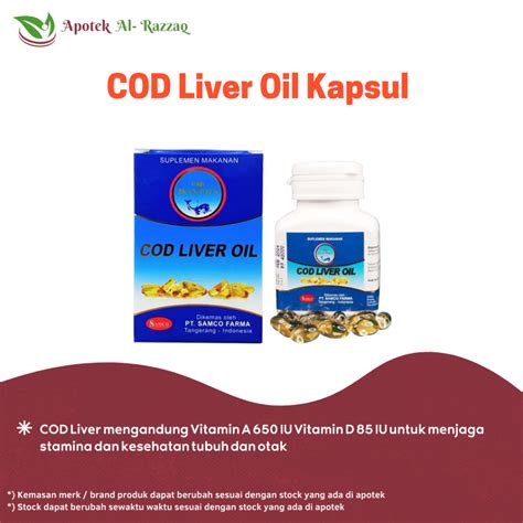 Jual Cod Liver Oil Isi 100 Kapsul Shopee Indonesia