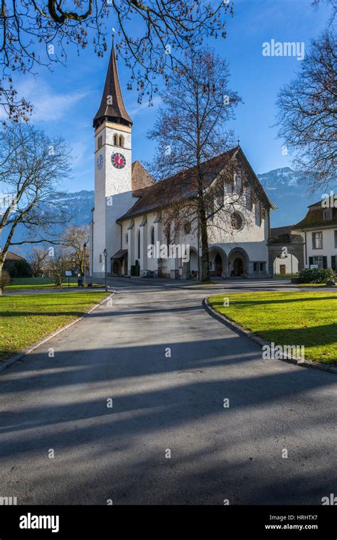 Schlosskirche Interlake Interlaken Jungfrau Region Bernese Oberland