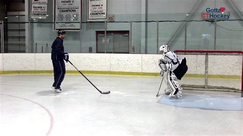 Ice Hockey Goalie Drill Behind The Net Youtube