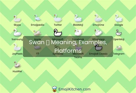 🦢 swan emoji meaning, info, stats - EmojiKitchen