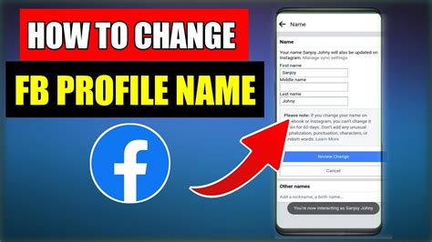 How To Change Facebook Profile Name Jan Ber Tutorial Youtube