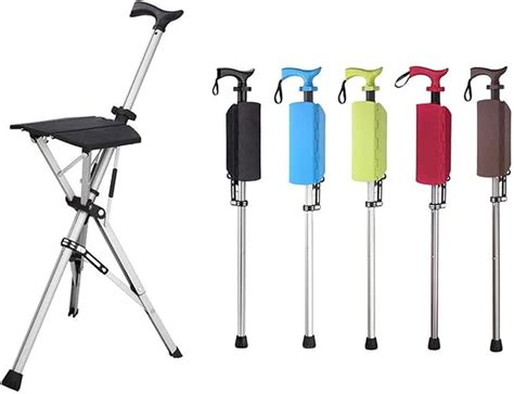 Outdoor Multifunctional Folding Walking Stick Chair Combo Walking