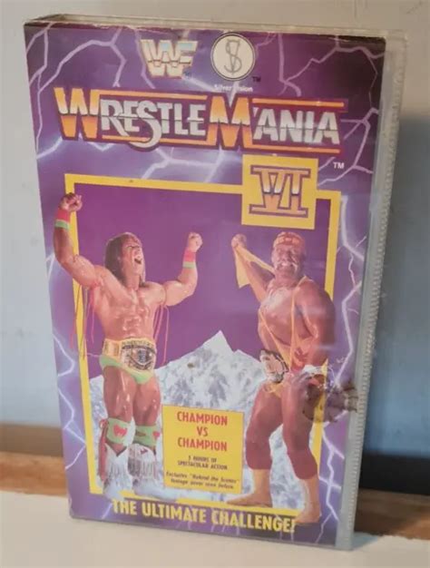 WRESTLE MANIA VI Wwf Wwe Wrestling Vhs 7 95 PicClick UK