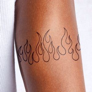 On Fire Tattoo Semi Permanent Tattoos By Inkbox Fire Tattoo