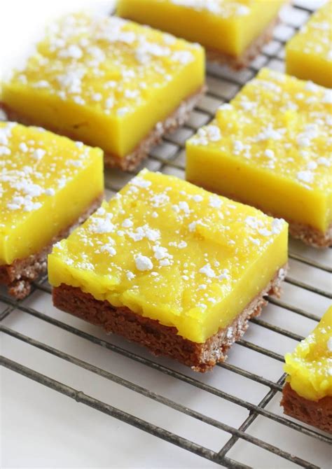 Vegan Lemon Bars Gluten Free Eggless Strength And Sunshine