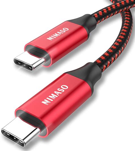 NIMASO USB C Auf USB C Kabel USB Typ C 100W 20V 5A PD Schnellladekabel