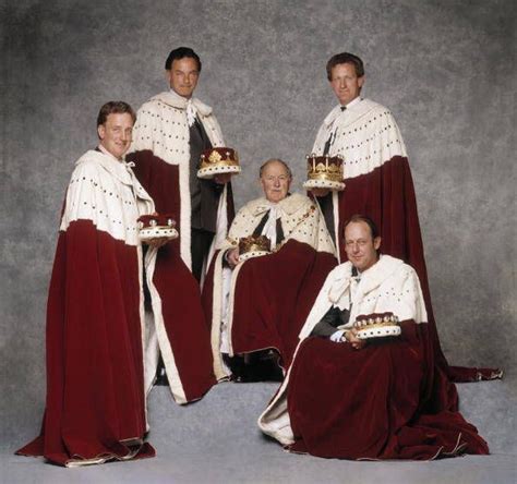 Peers Of Different Ranks Wearing Their Coronation Robes From Left To