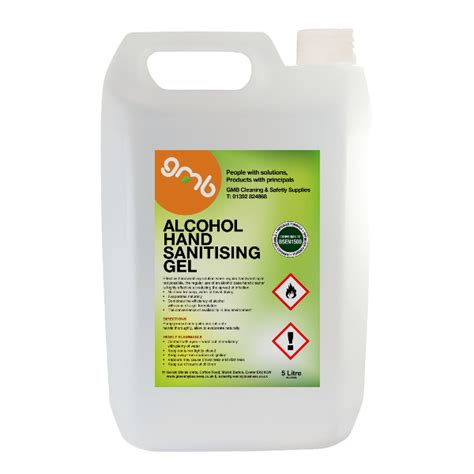 Alcohol Sanitising Hand Gel 5 Litre Green My Business