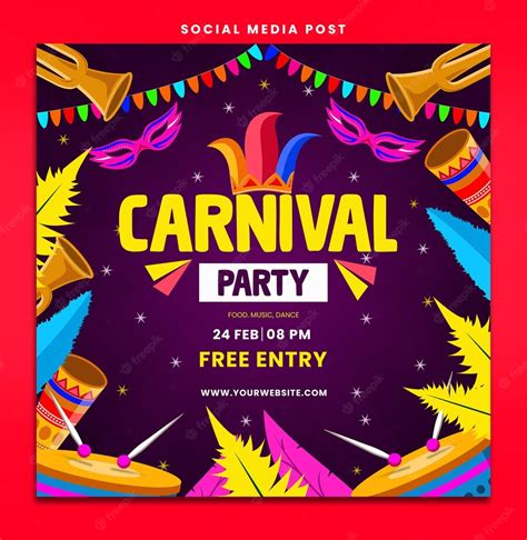 Premium Psd Carnival Party Flyer Template Design