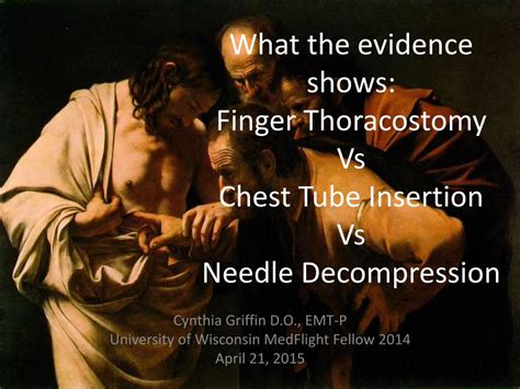 (PDF) What the evidence shows: Finger Thoracostomy Vs Chest … · What the evidence shows: Finger ...