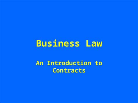 PPT PPT Business Law Contracts DOKUMEN TIPS