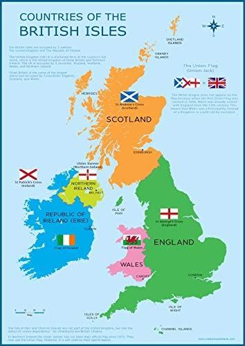 Wisdom Learning Groot Brittannië Kaart UK Britse Eilanden Childrens