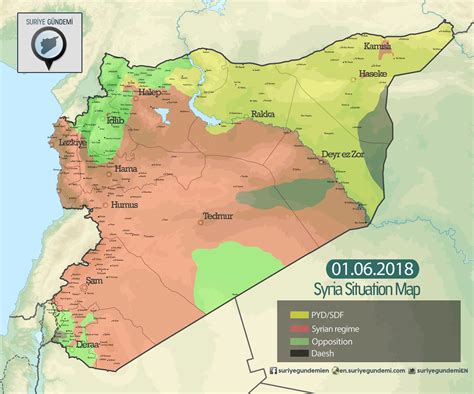 Syria Situation Map 01062018 Suriye Gündemi