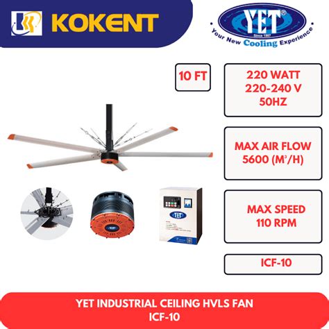 Yet Industrial Ceiling Hvls Fan Icf