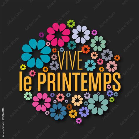 Vive Le Printemps Stock Vektorgrafik Adobe Stock