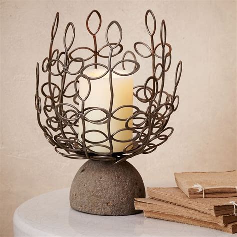 Artisan Pillar Candle Holder Botanical West Elm