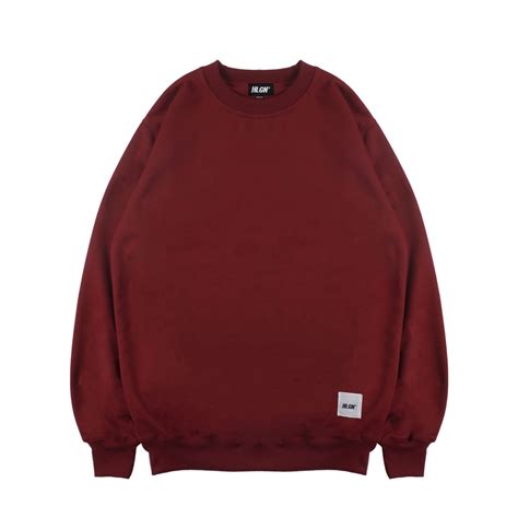 Jual Hooligans Sweater Crewneck Netral Maroon Shopee Indonesia