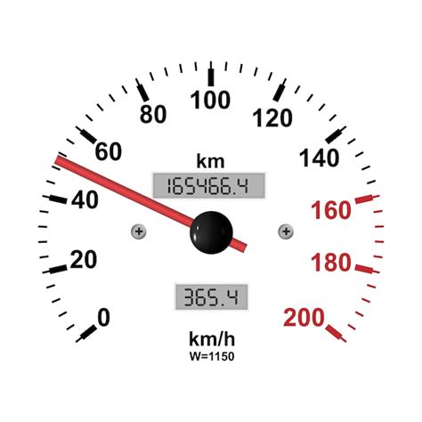 Compteur De Vitesse De Voiture Avec Chelle De Niveau De Vitesse Isol