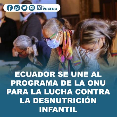 Ecuador Se Une Al Programa De La Onu Para La Lucha Contra La