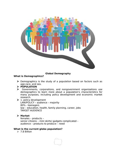 Module 11 -Global Demography - Global Demography What is Demographics ...