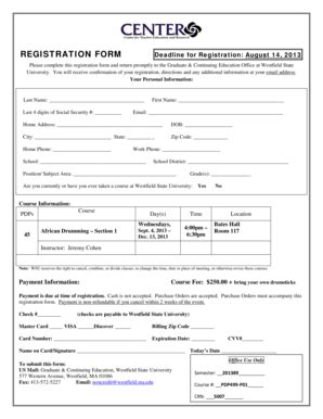 Fillable Online Westfield Ma Please Complete This Registration Form And