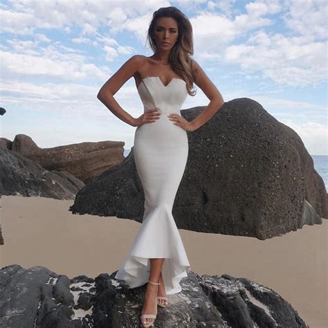 Seamyla Elegant White Evening Party Dress Women Sexy Celebrity Clubwear